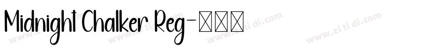 Midnight Chalker Reg字体转换